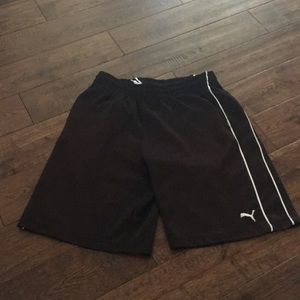 Puma black and white shorts!